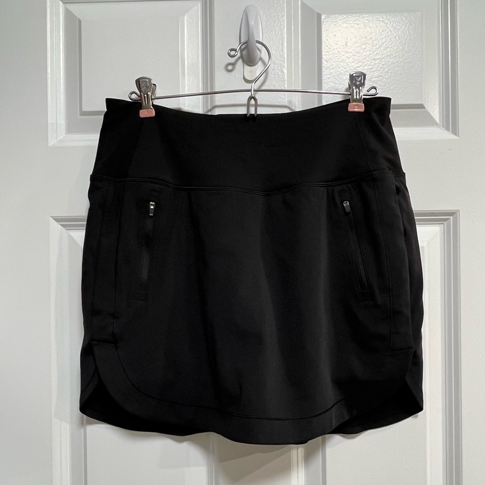 Athleta Black Skort with Zipper Pockets